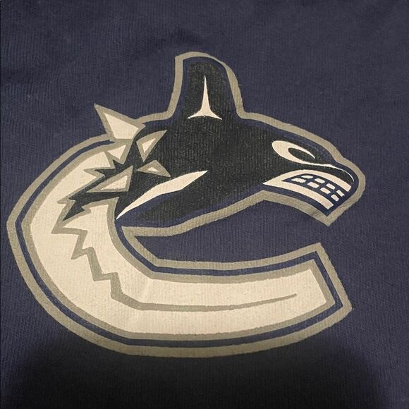 Canucks Navy Blue Infant Bodysuit with Logo - Picture 4 of 5